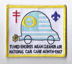 National Car Care Month 1987 Clean Air Embroidered Patch Boy Scouts Tuberculosis - $5.00