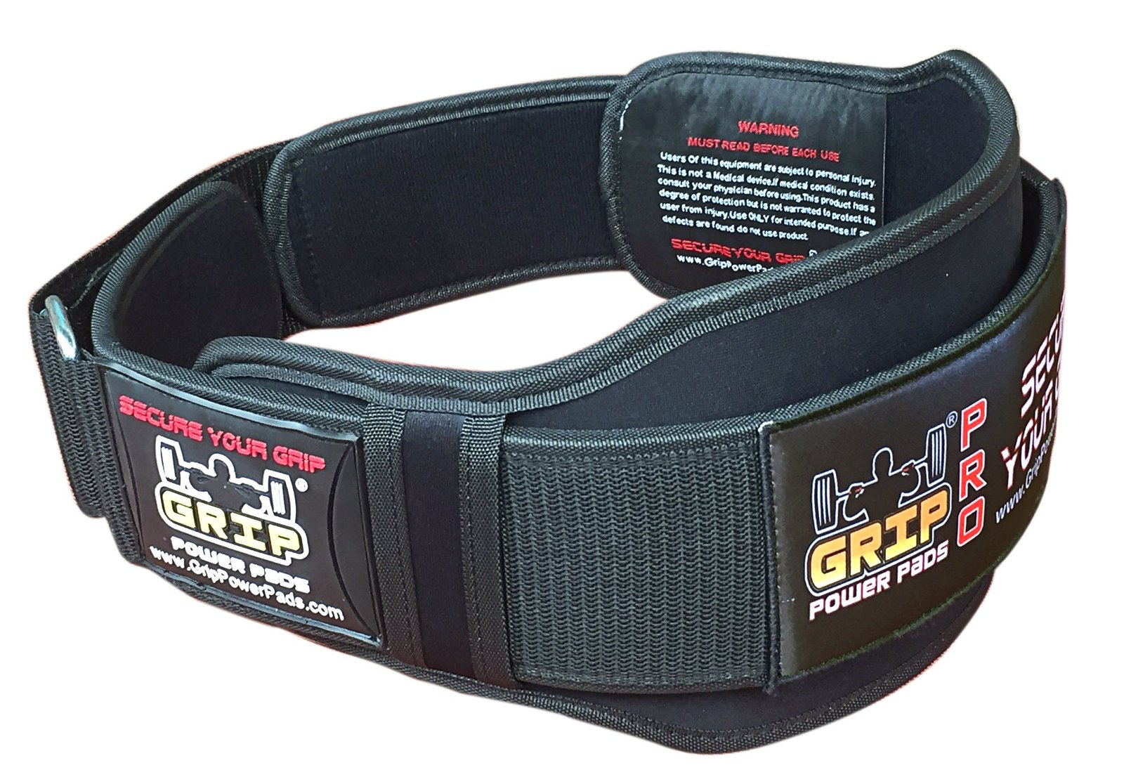 Grip Power Pads Gym Weight Lifting 6" Wide Neoprene Double Belt for Men Back Lum Belts