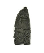 Pottery Figure Face Art God Mayan Sculpture Wall Hanging Gray Vintage 7&quot; - $19.77