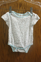 Baby Gear White with Gray Leopard Print One-Piece - size Girls 9-12 Months - $8.99