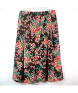 Brown A-Line Floral Career Church Skirt Autumn Teal Coral Olive Requirem... - $12.86