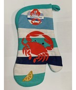 Kay Dee designs adult crab beach aqua blue white seashell v7695 oven mitt - $10.99