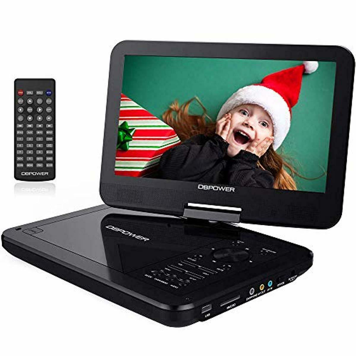 DBPOWER 10.5" Portable DVD Player with Rechargeable Battery, Swivel Screen, SD C DVD & Bluray
