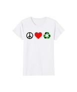 Teacher Style - Peace Love Recycle TShirt Reduce Reuse Earth Day Gift 20... - $19.95