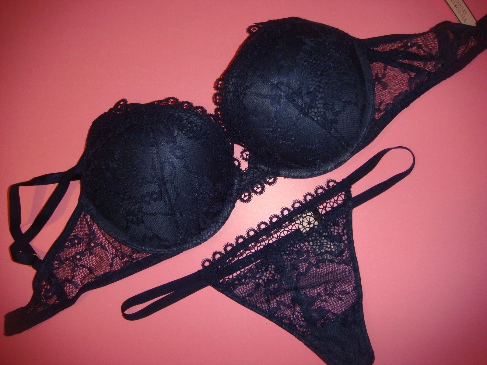 navy bra set