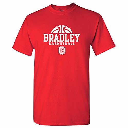 AS08 - Bradley University Braves Basketball Hype T-Shirt - Large - Red ...