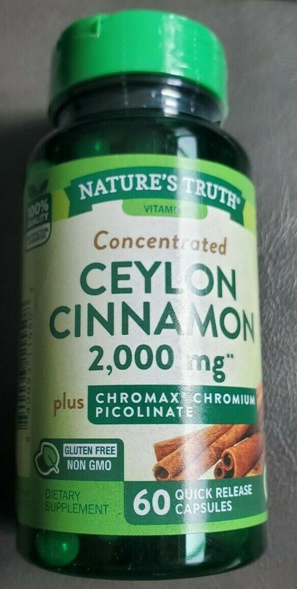 Ceylon Cinnamon 2000mg and Chromax Chromium Picolinate 100mcg 60caps