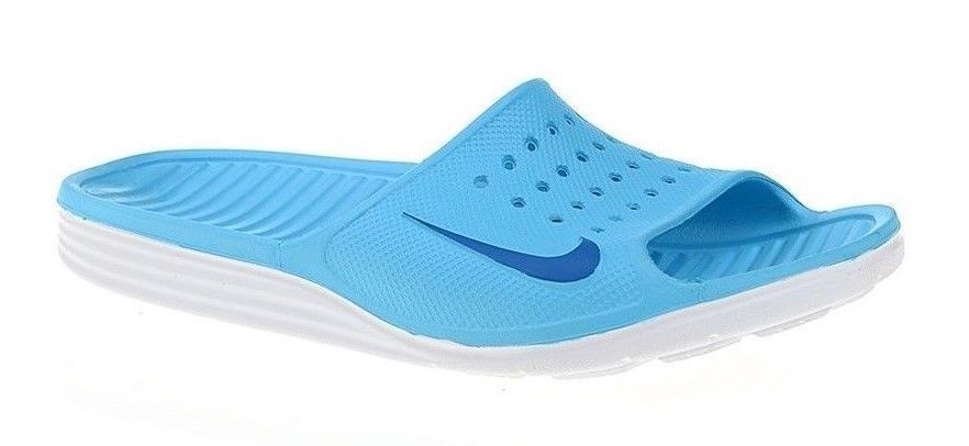 nike slippers sky blue