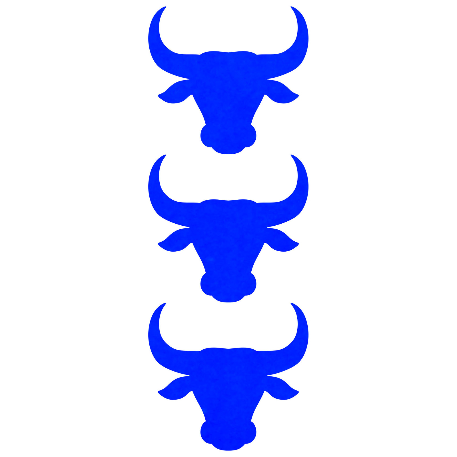 LiteMark Reflective Blue 2.25 Inch Bull Sticker Decals for Hard Hats ...