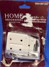Set of 2-Home Decorators 2&quot; and 2.5&quot; Cordless Faux Wood Side Mount Brack... - $7.91