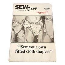 Sew Easy Baby Toddler Fitted Cloth Diapers Vintage Circa 80s Sewing Pattern - $19.95