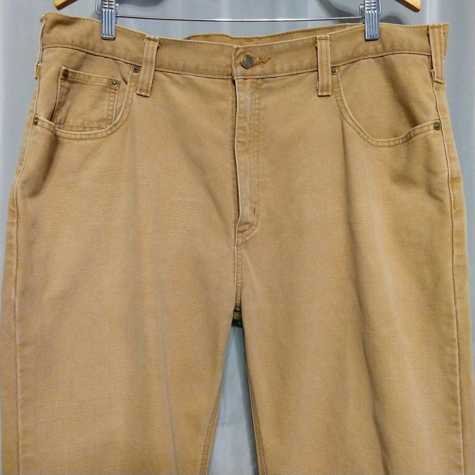 Carhartt Sturdy Jeans Pants 14806 Relaxed Fit Tan 100 Cotton Sz 40 X