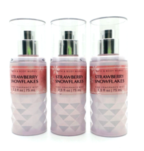 3 Bath &amp; Body Works STRAWBERRY SNOWFLAKES Mini Fragrance Mist Spray Trav... - $25.60