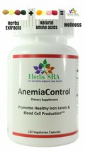 AnemiaControl 120 Capsules Improve Iron Deficiency, Biomedical Natural Formula. - $18.25