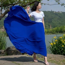 Taupe Maxi Chiffon Skirt Women Chiffon Maxi Skirts High Waist Bridesmaid Skirts image 10