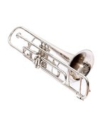 Professional Valve Trombone, Silver Shine Polish with Bag &amp; Mouthpiece, ... - $231.93