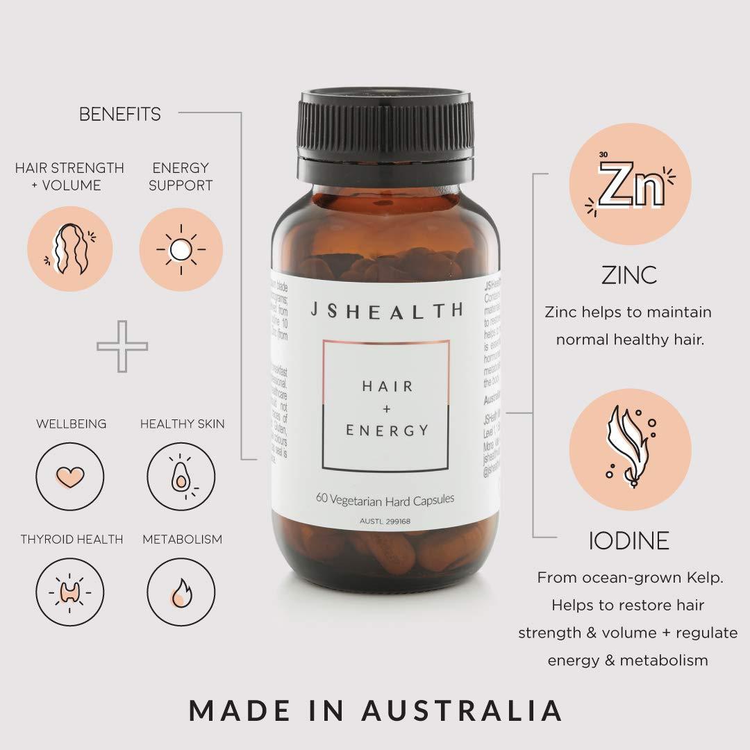 JSHealth Vitamins Hair and Energy Formula, Healthy Hair Growth