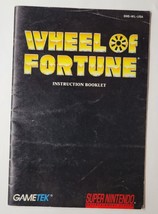 Wheel of Fortune Super Nintendo SNES Instruction Booklet Manual - $6.89