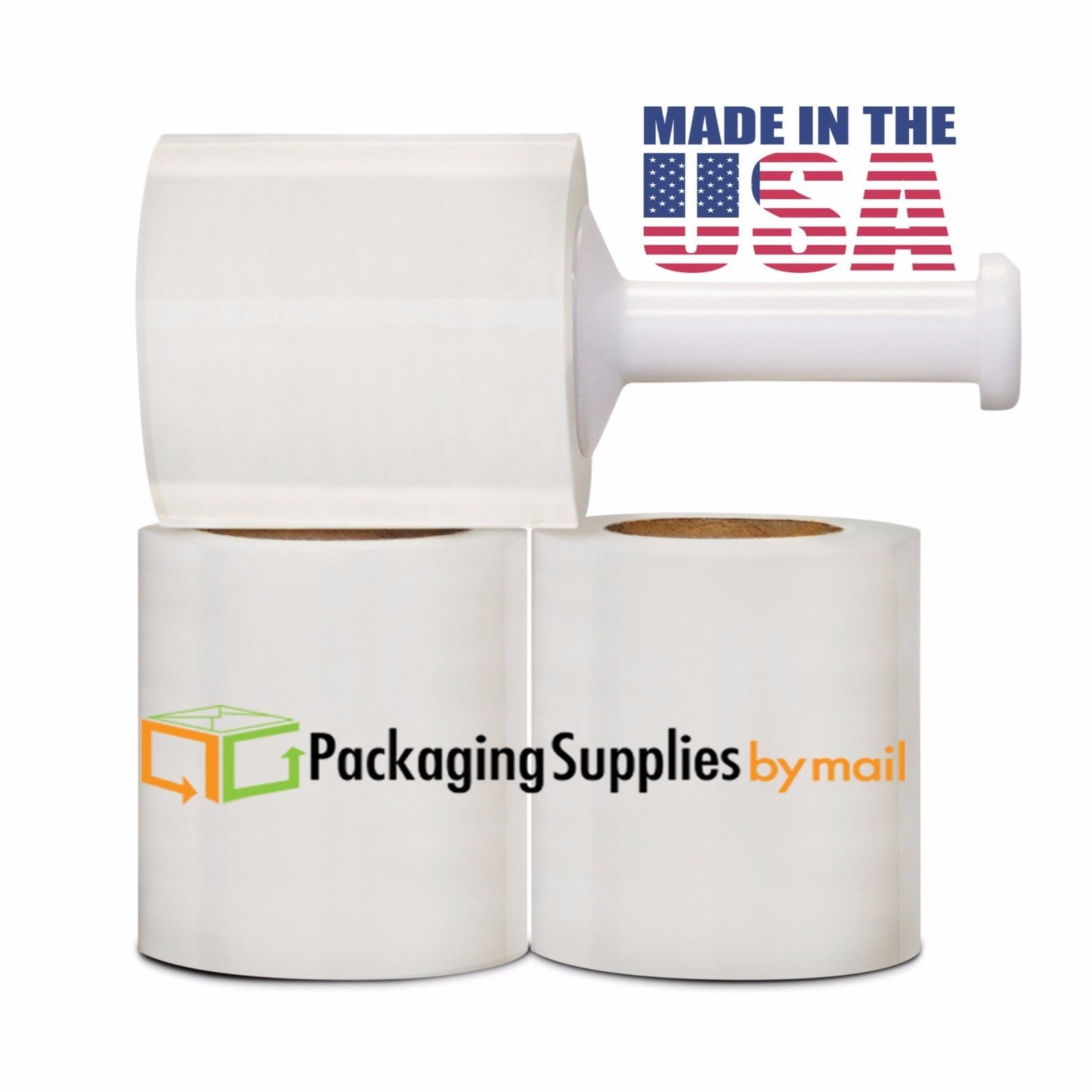 5" in. x 1000FT 60 Gauge 36 Rolls Stretch Shrink Film Hand Wrap + Handle Shrink Wrap