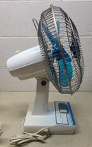 Vintage McGraw Edison Deluxe Blue Blade Oscillating Fan 12" - Tested & Working image 5