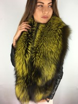 Silver Fox Fur Stole 63' And Pillbox Fur Hat Set Fur Collar and Fur Hat  image 2