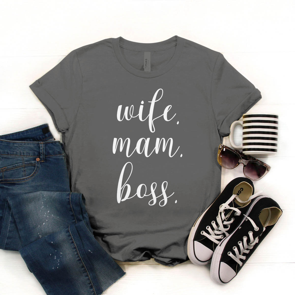 Womens Mothers Day Wife Mom Boss T Shirt Birthday Funny Ideas T