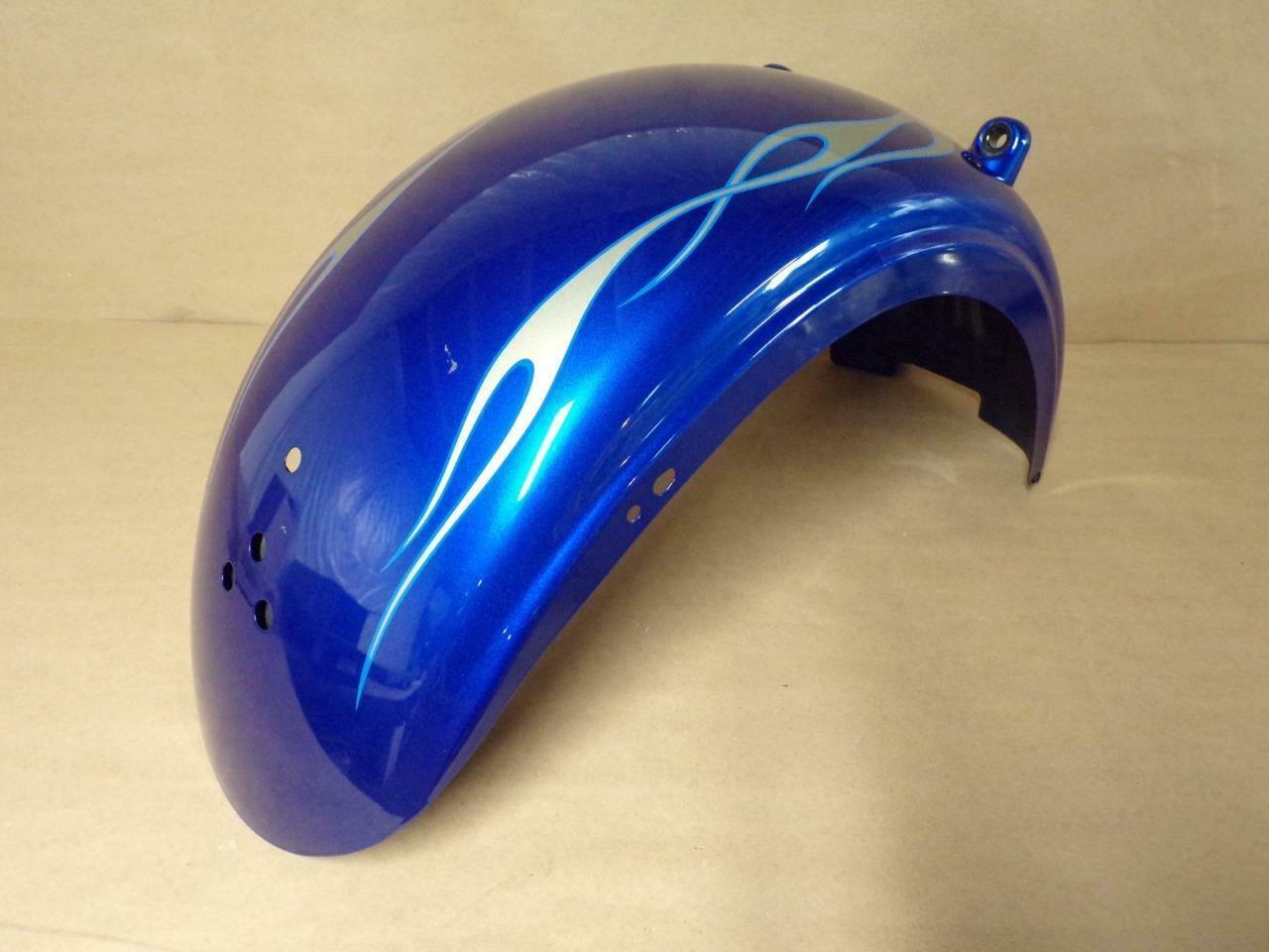 HARLEY Rocker Rear Fender Pacific Blue With Silver Flames - Used 19061 ...