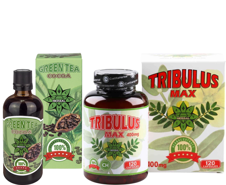 Green Tea Liquid Cocoa Tribulus Terrestris 120 Testosterone Boost