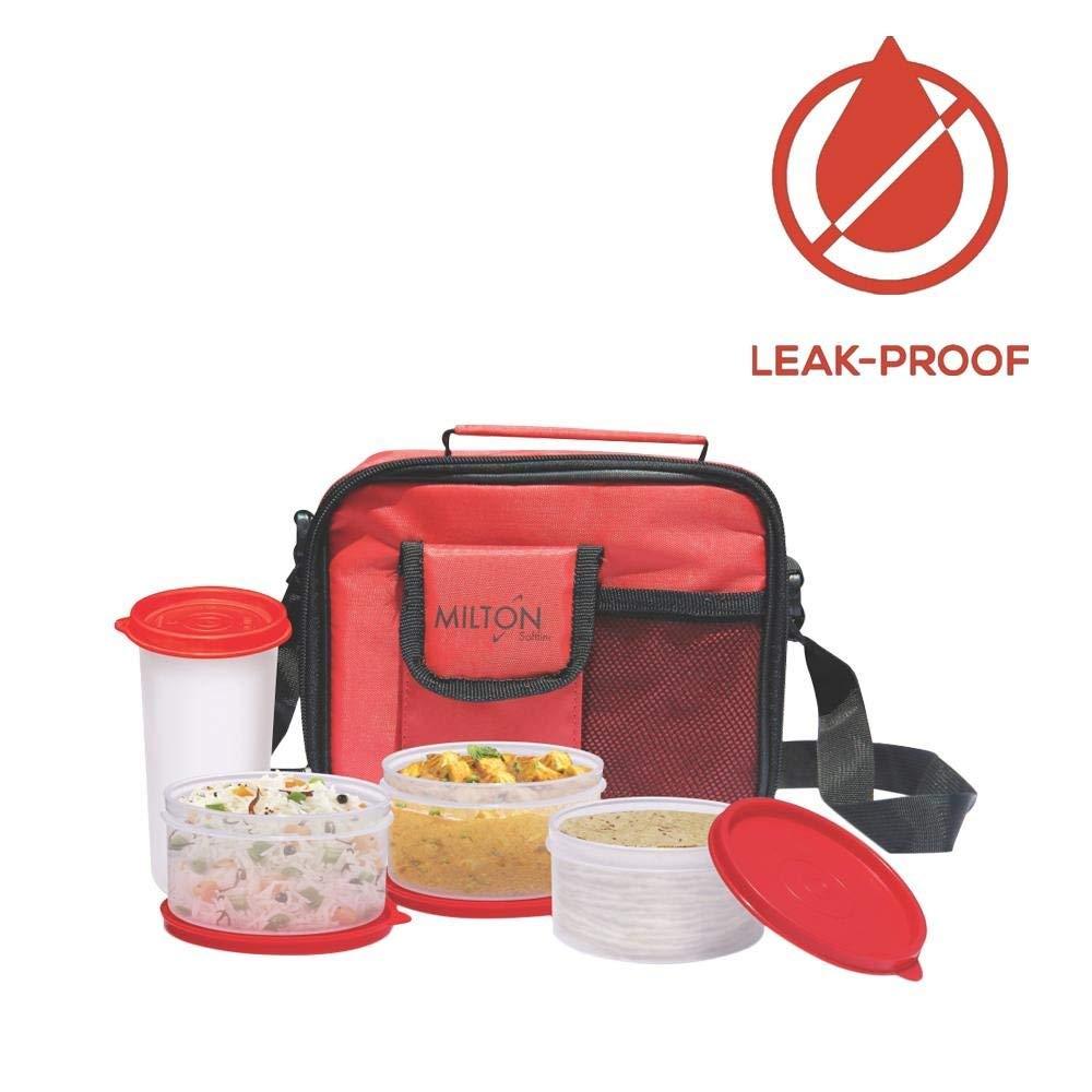 Milton Meal Combi Plastic Lunch Box, Red Lunchboxes & Bags