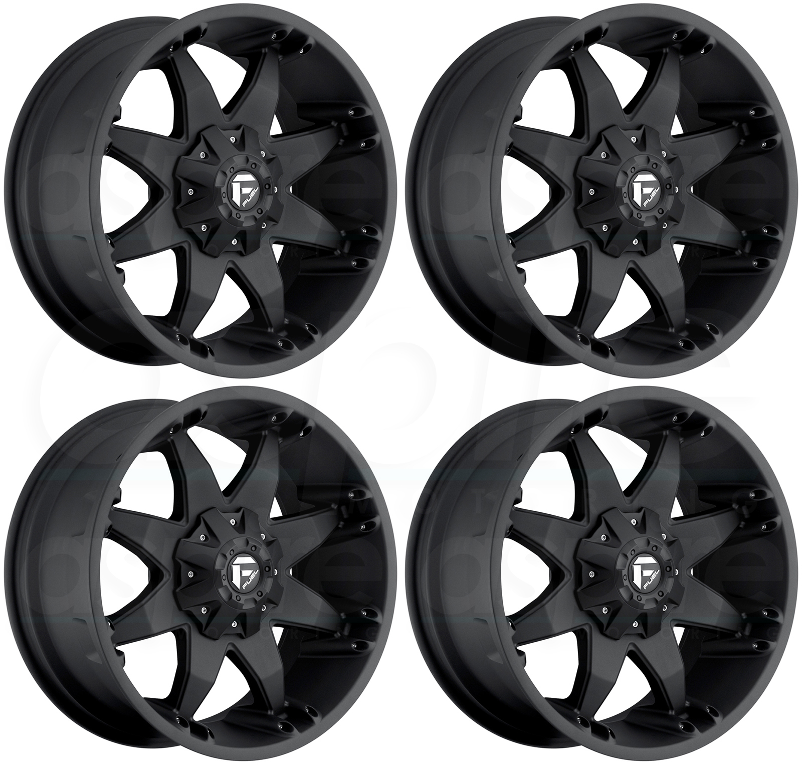 20x9 Fuel Octane D509 5x5.5/5x150 20 Matte Black Wheels Rims Set(4) Wheels