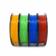 PLA Filament for 3D Printers 1.75mm 200g, 4 Color Pack: Blue, Green, Orange, Red image 5