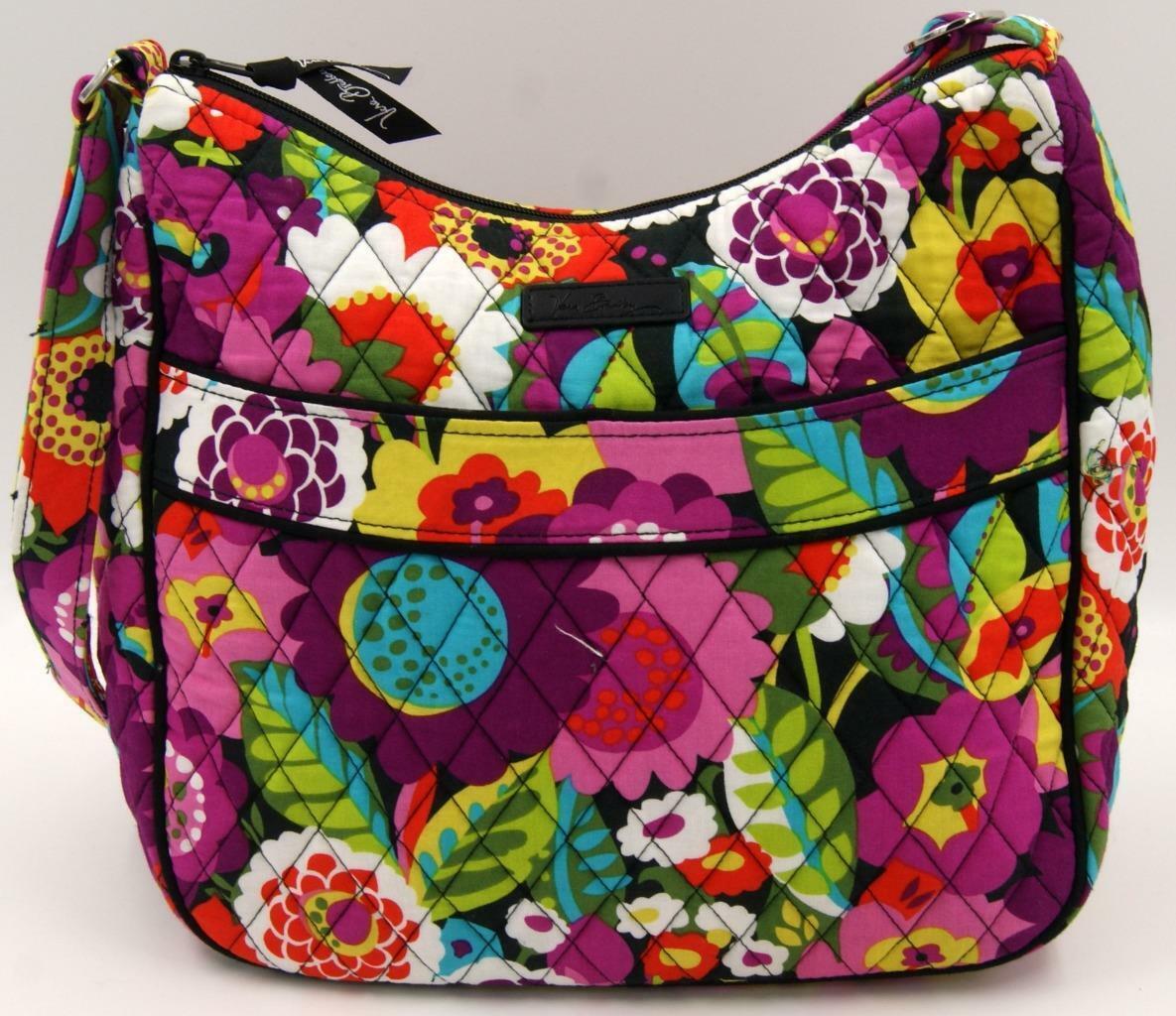 Vera Bradley Va Va Bloom Pattern Saddle Hipster Crossbody Shoulder Bag ...