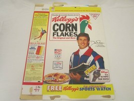 Empty Cereal Box 1991 Kellogg's Corn Flakes Dan Jansen Olympics 24 Oz [Z201] - $14.42