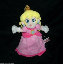 8 &quot;nintendo mario princess girl doll pink dress stuffed animal party toy - $18.50
