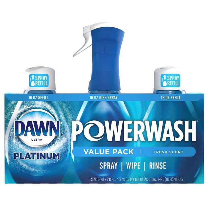 Dawn Platinum Powerwash Fresh Scent, 1 Spray Bottle 2 Refills121606