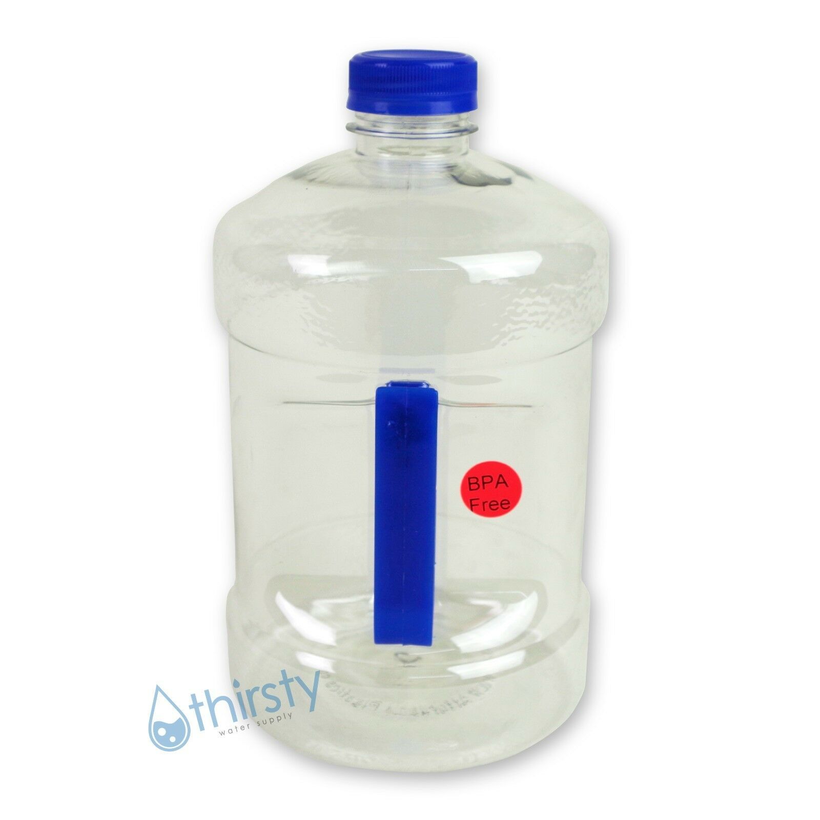 BPA Free Plastic Water Bottle Half Gallon Clear 64oz Container Jug Canteen Aqua