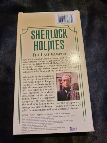 Sherlock Holmes - The Last Vampyre (VHS, 1995) - VHS Tapes