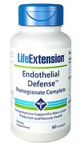 2X $30.25 Life Extension Endothelial Defense Pomegranate Plus Complete 60 gels image 1