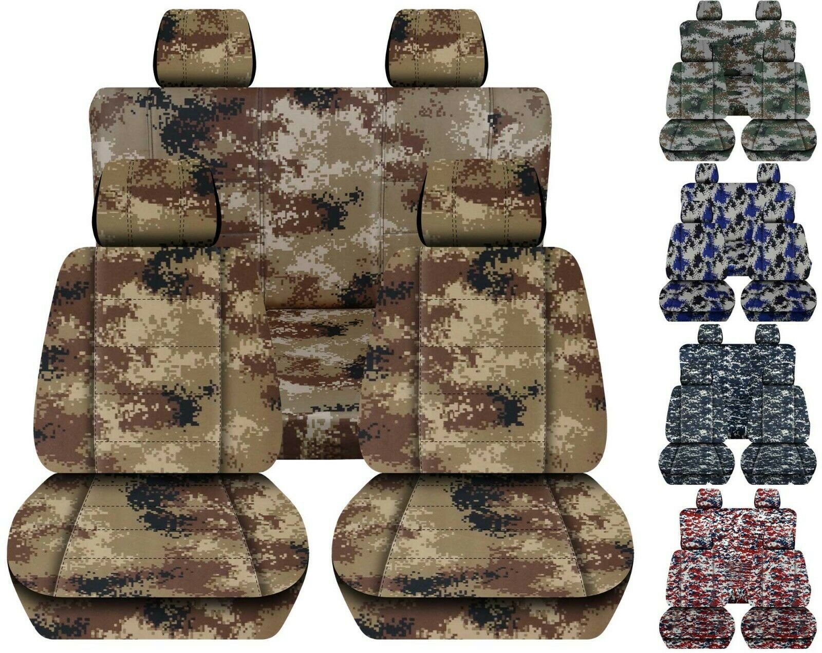 Front and Rear car seat covers Fits Jeep wrangler JL 2018-2021  Nice Camouflage
