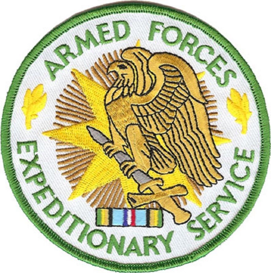 United States Armed Forces Expeditionary Service Military Medal Patch