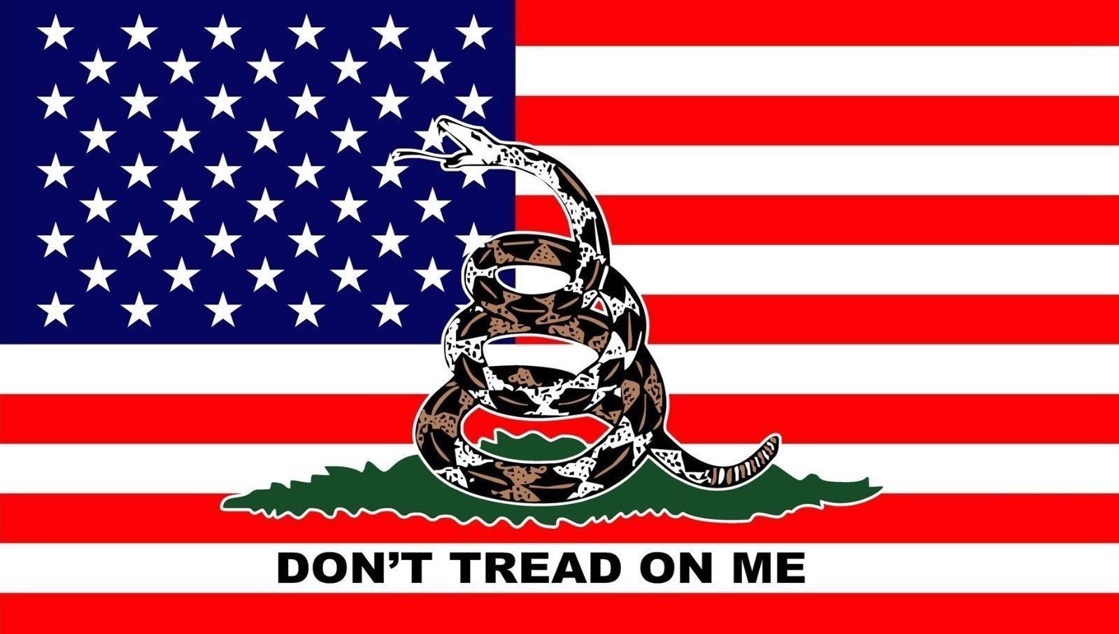 (Lot of 2) 3x5 USA Flag Don't Tread On Me Flag Gadsden American Flag