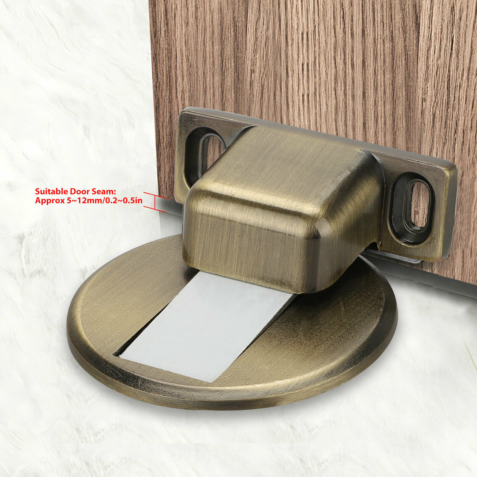 Stainless Steel Strong Door Stop Floor Mount Self Adhesive Door Stopper Doorstops
