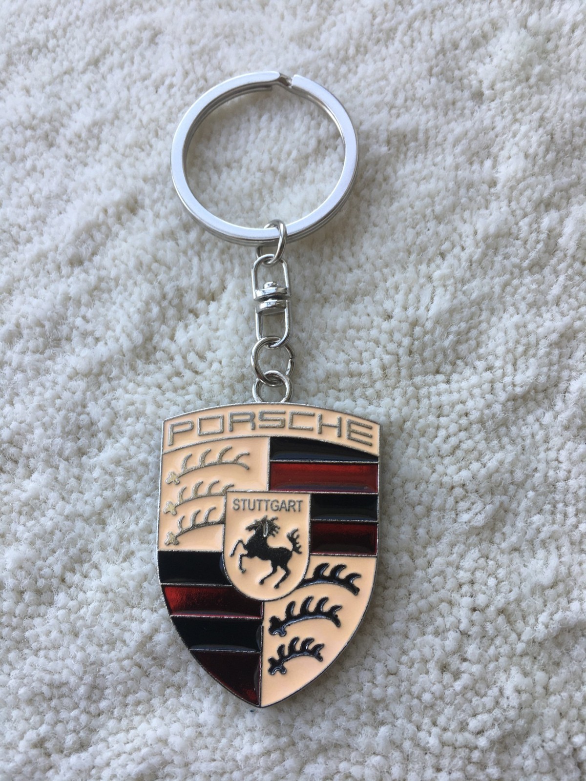 1 pcs High Quality Metal Car Logo Keychain Keyring For Porsche