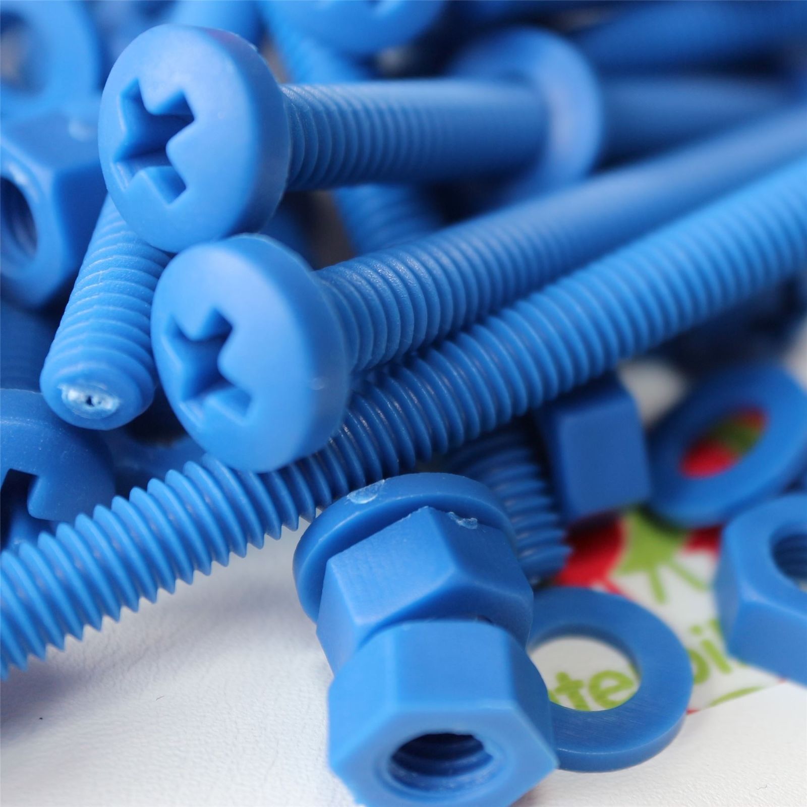 20x Blue Screws Plastic Nuts & Bolts, Washers, M6 X 60mm, Anti ...