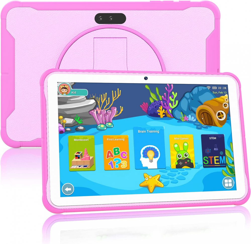 Kids Tablet 10 inch Android Toddler 10 Okulaku K12 tablets, Purple ...
