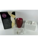 NEW Scentsy Cranberry Glass Plug In Melt Warmer Complete - $32.66
