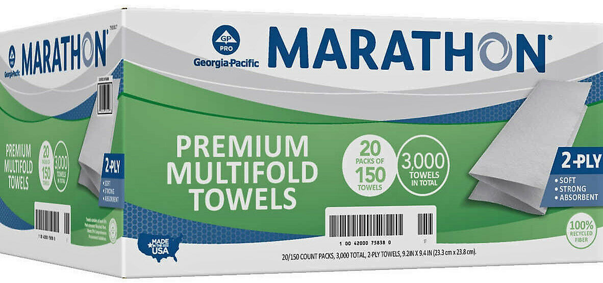 Marathon Premium Multifold Paper Towels - 19-pack - 150 Towels Per Pack 