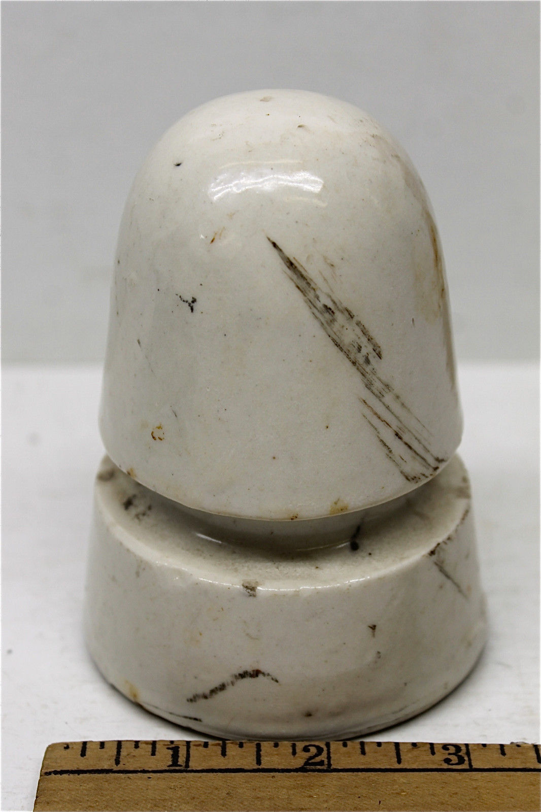 3 Antique Railroad Electric Insulators AM Tel & Tel Co. + PP Inc 1957