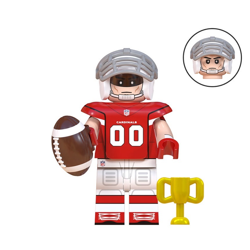 Football Player Cardinals Super Bowl NFL Rugby Players Minifigures 