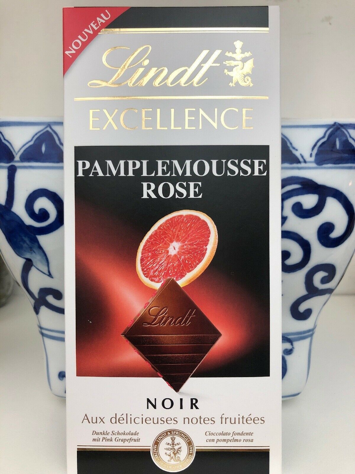 Lindt Excellence Pink Grapefruit Dark Chocolate Bar 100g Food & Beverages